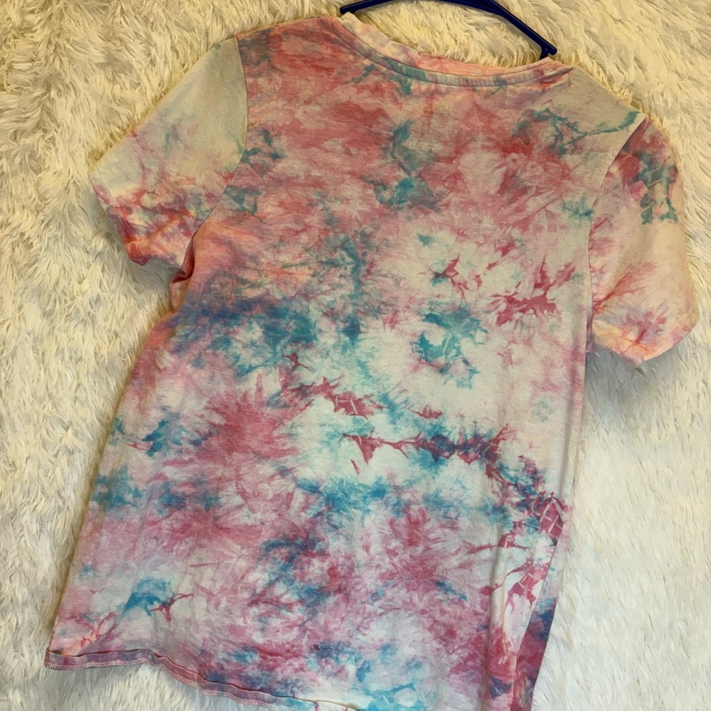 Disney Sleeping Beauty “Make It Pink Make It Blue” Sequin Tie Dye T-Shirt | M - Picture 13 of 16